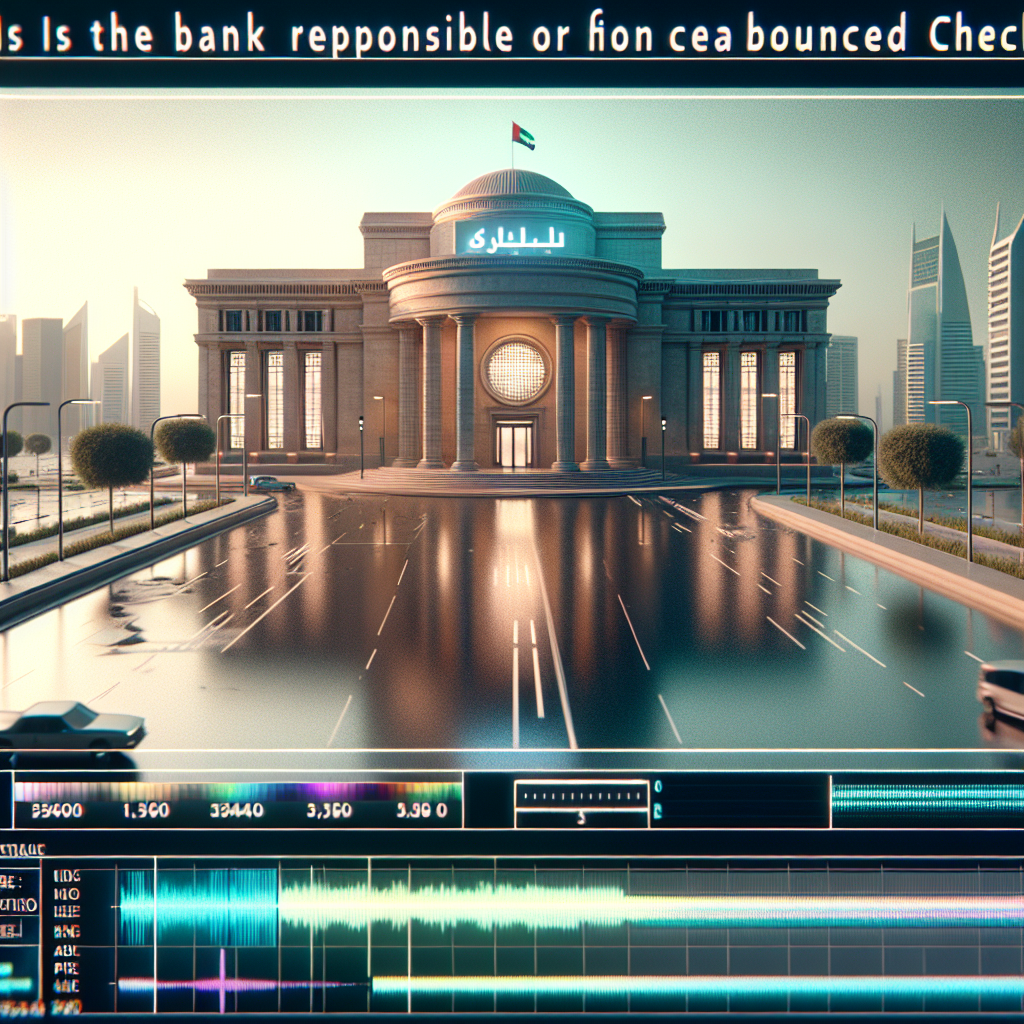 Is the bank responsible for a bounced check? In the UAE