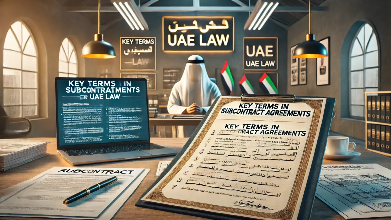 Key terms to include in subcontract agreements. According to UAE construction Law
