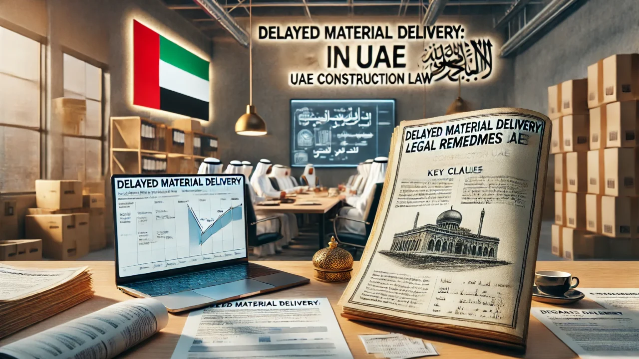 Legal remedies for delayed material delivery. According to UAE construction Law