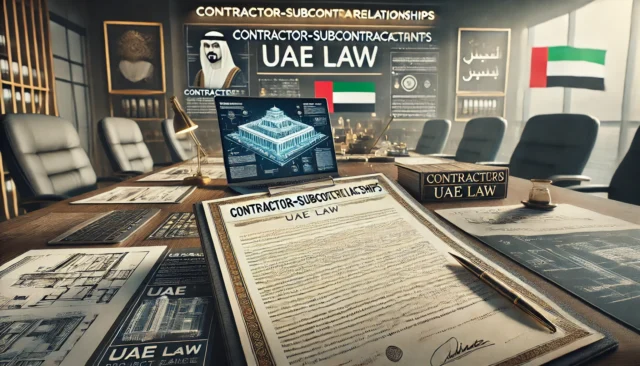 Legal relationships between contractors and subcontractors. according to UAE construction law