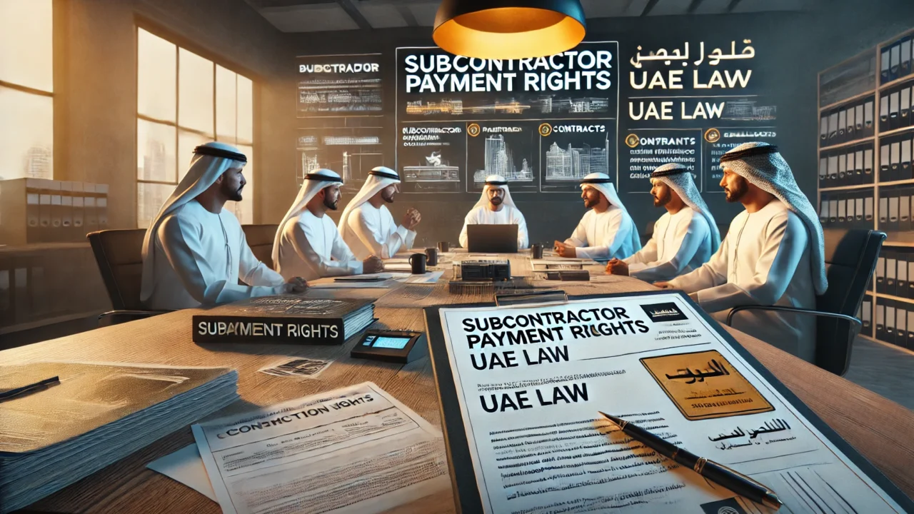 Payment rights of subcontractors. According to UAE construction law