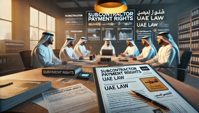 Payment Rights of Subcontractors: According to UAE Construction Law