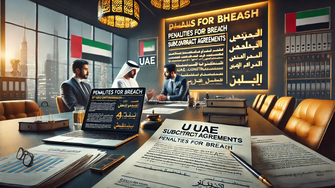Penalties for breach of subcontract agreements. According to UAE construction Law