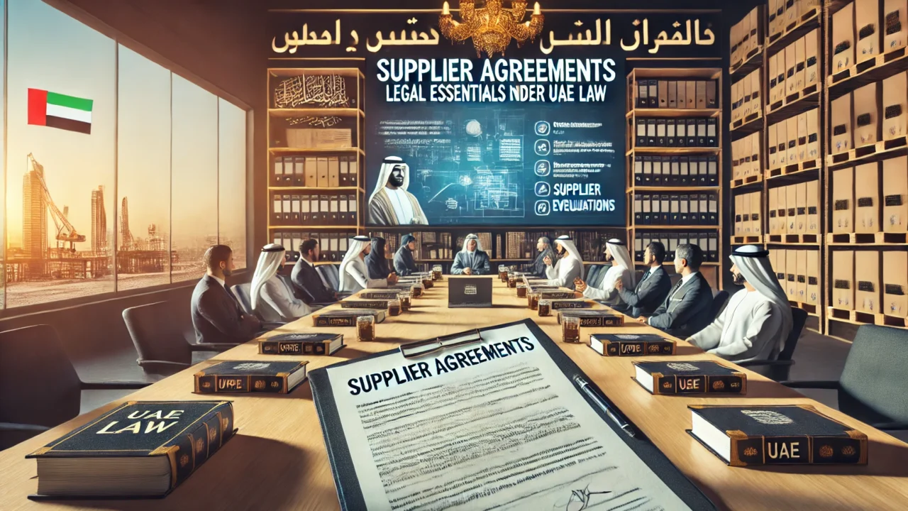 Supplier agreements: legal essentials. According to UAE construction law