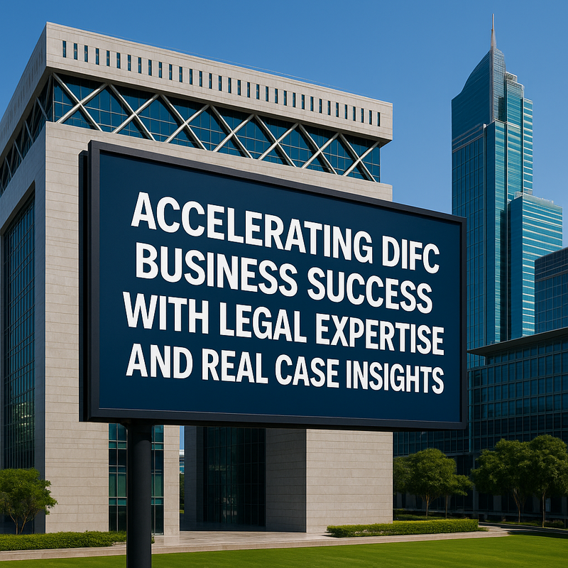 Process flow diagram illustrating the DIFC company setup journey with compliance checkpoints.