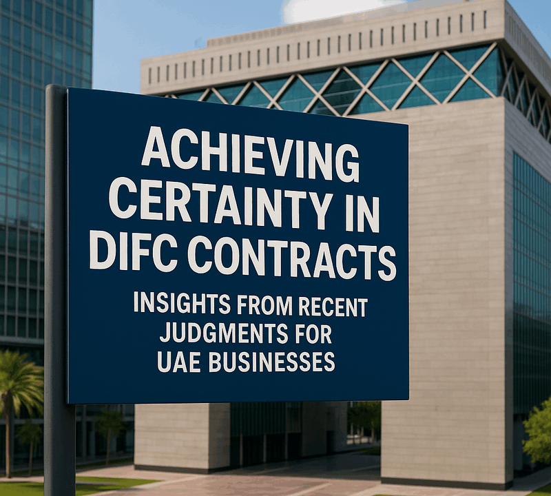 Achieving Certainty in DIFC Contracts Insights from Recent Judgments for UAE Businesses