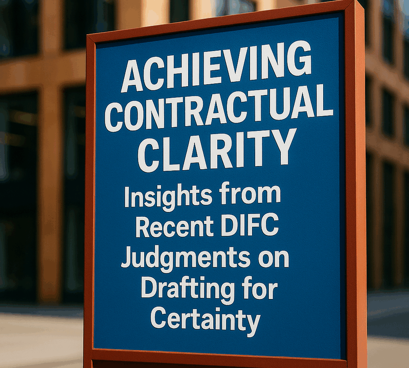 Achieving Contractual Clarity Insights from Recent DIFC Judgments on Drafting for Certainty