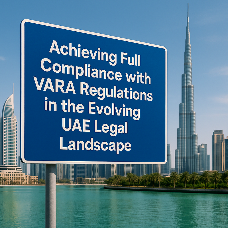 UAE legal consultant advising on VARA compliance for virtual asset businesses, with Dubai skyline