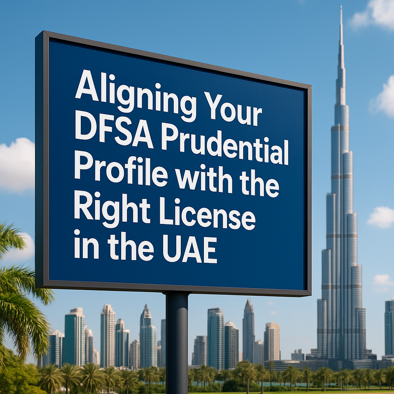 DFSA prudential categories matrix for UAE license alignment visual