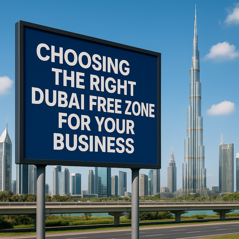 Dubai skyline with DIFC and free zones highlighted for legal comparison
