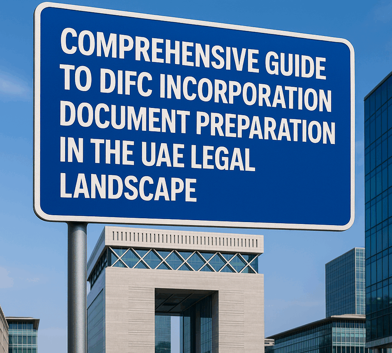 Comprehensive Guide to DIFC Incorporation Document Preparation in the UAE Legal Landscape