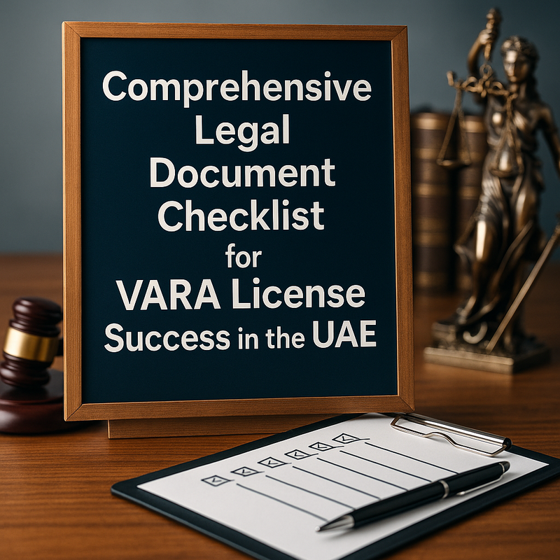 UAE legal compliance checklist for VARA license documentation