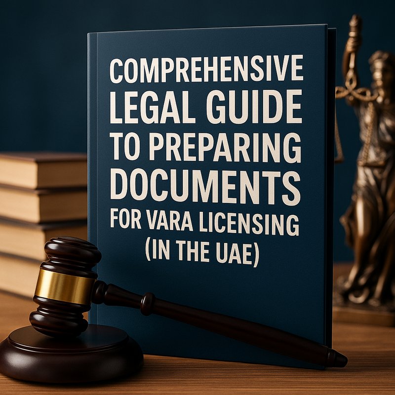 VARA licensing document preparation process in the UAE, legal compliance visual