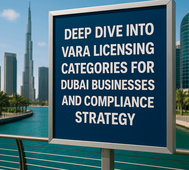 Deep Dive into VARA Licensing Categories for Dubai Businesses and Compliance Strategy
