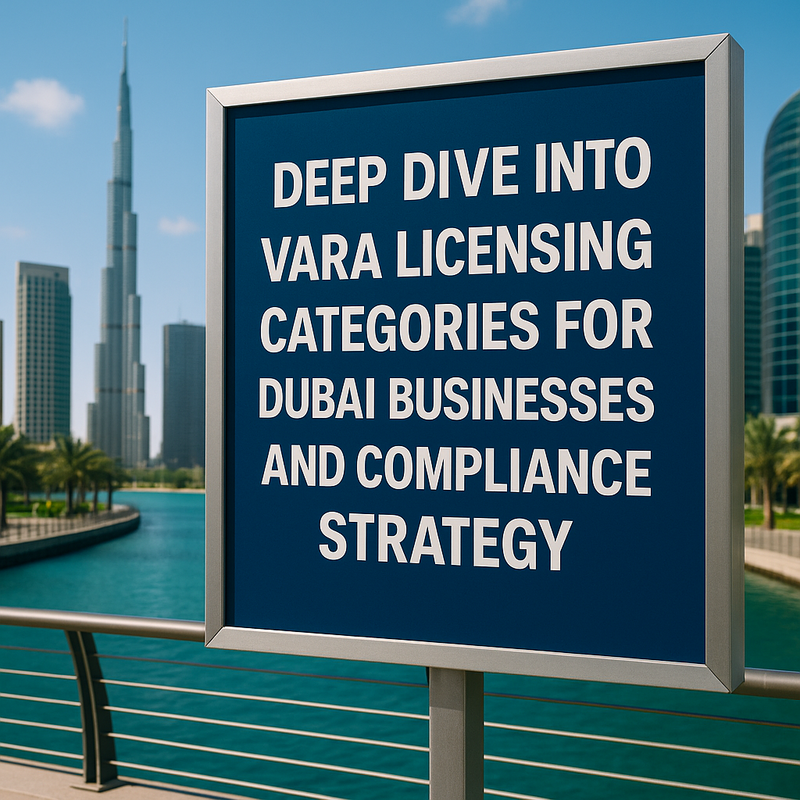 Overview diagram of Dubai VARA licensing categories and compliance pathways.