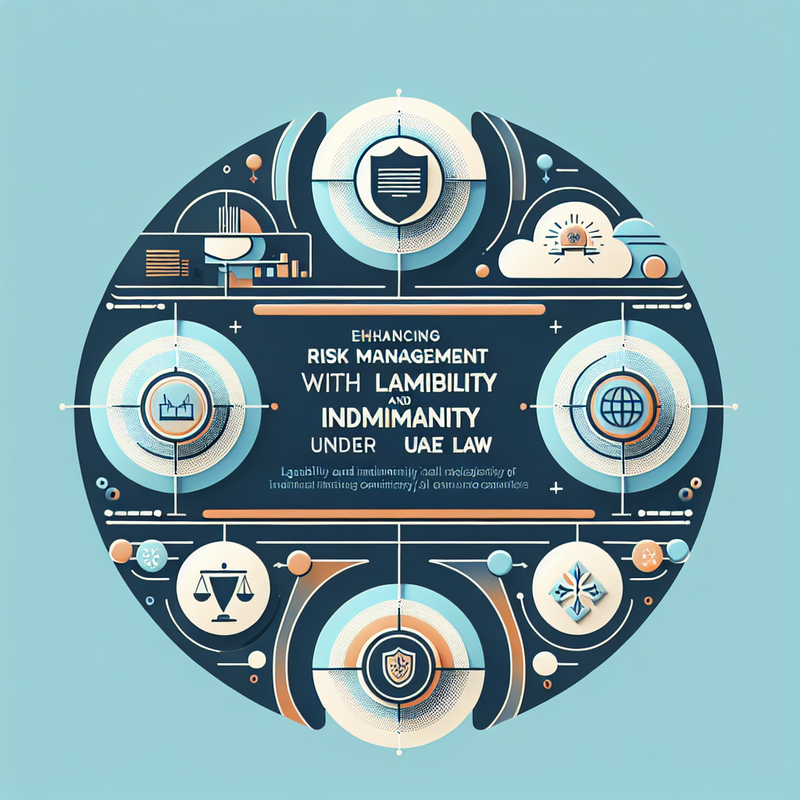 Legal consultant reviewing UAE contract indemnity and liability clauses at a desk