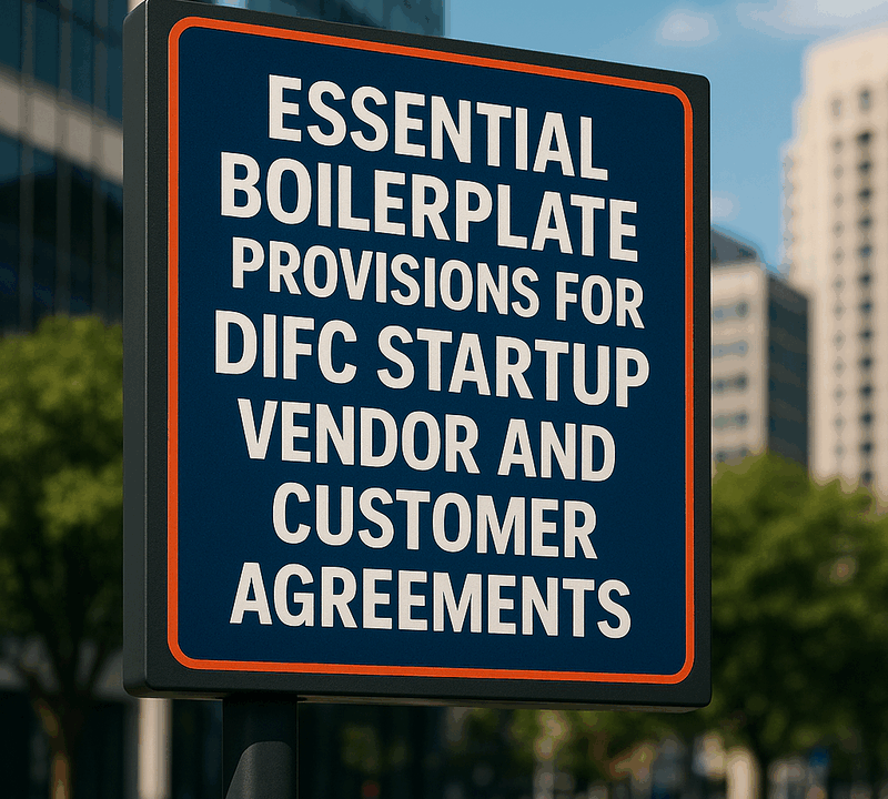 Essential Boilerplate Provisions for DIFC Startup Vendor and Customer Agreements