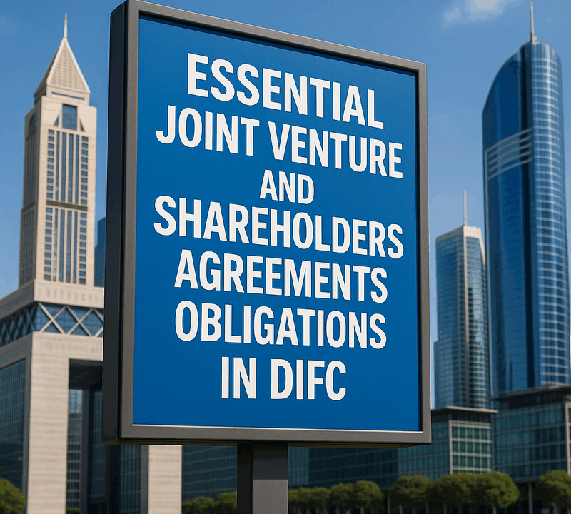 Essential Joint Venture and Shareholders Agreements Obligations in DIFC