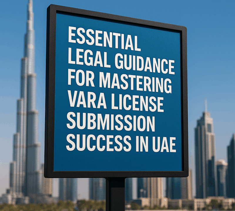 Essential Legal Guidance for Mastering VARA License Submission Success in UAE