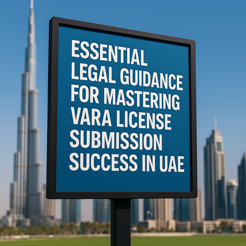 VARA license compliance checklist for UAE legal submission process.