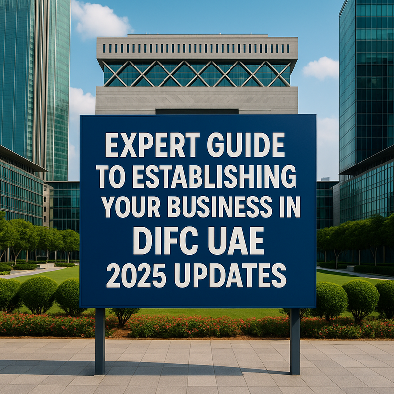 Infographic showing steps to set up a business in DIFC Dubai UAE