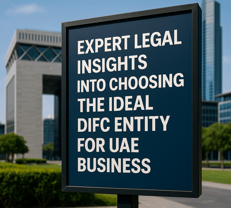 Expert Legal Insights into Choosing the Ideal DIFC Entity for UAE Business