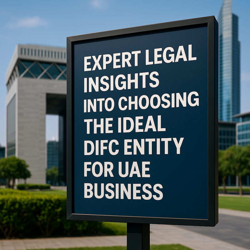 Comparison chart of DIFC legal entities: LLC, LLP, Branch, Foundation, SPV, Prescribed Company