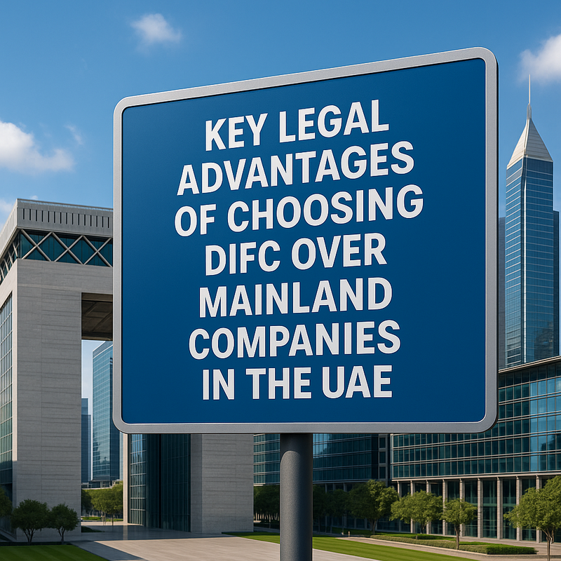 Aerial view of DIFC skyscrapers highlighting the legal and financial hub in Dubai