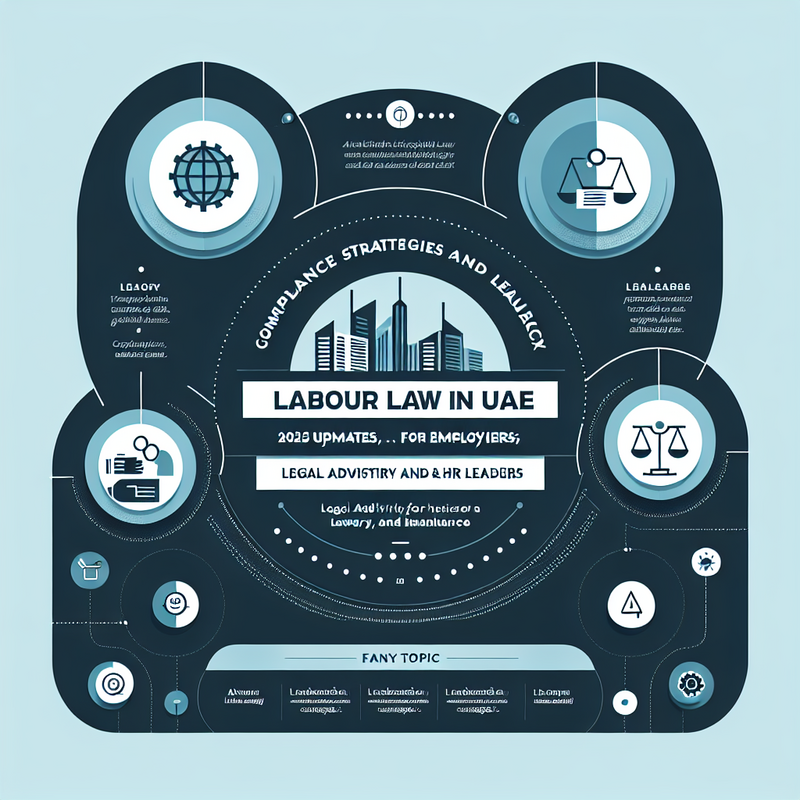 Infographic showing key updates to UAE Labour Law 2025 requirements and compliance steps