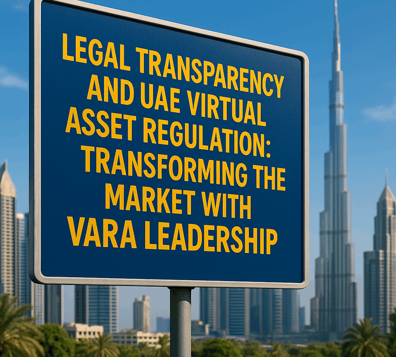Legal Transparency and UAE Virtual Asset Regulation Transforming the Market with VARA Leadership