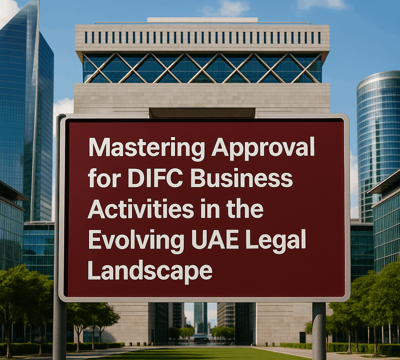 Mastering Approval for DIFC Business Activities in the Evolving UAE Legal Landscape