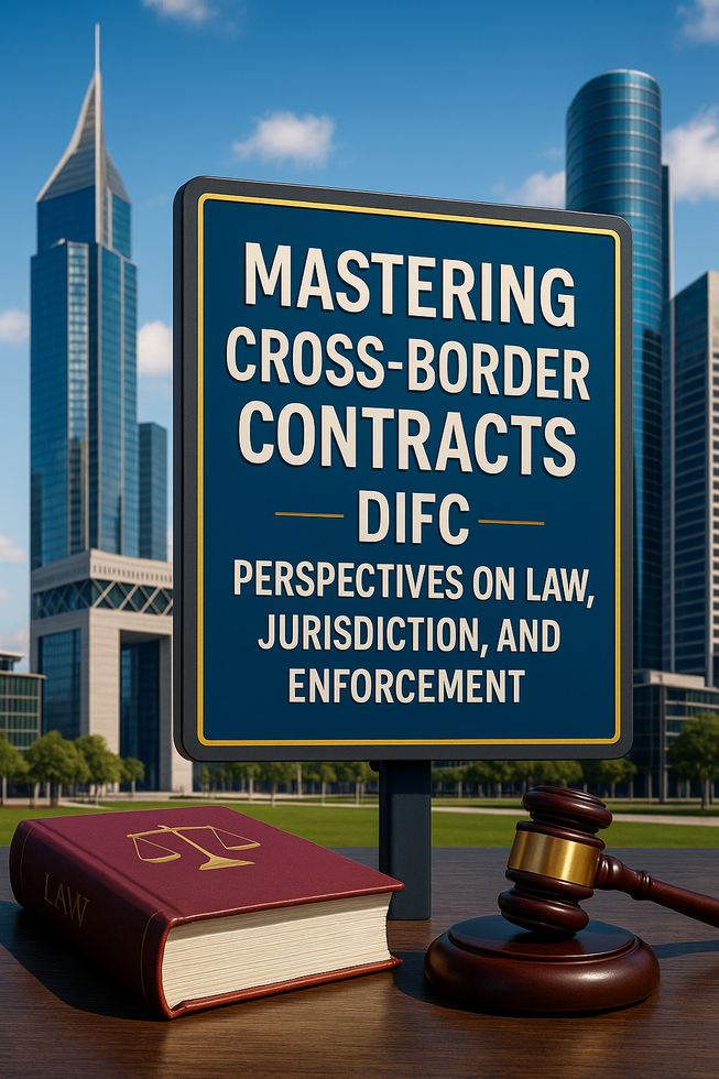 Illustration of DIFC Courts and contract enforcement pathways for cross-border agreements.