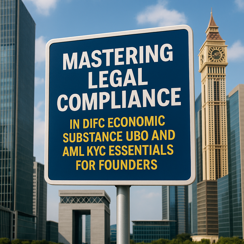 Diagram showing compliance touchpoints for economic substance UBO and AML KYC in DIFC