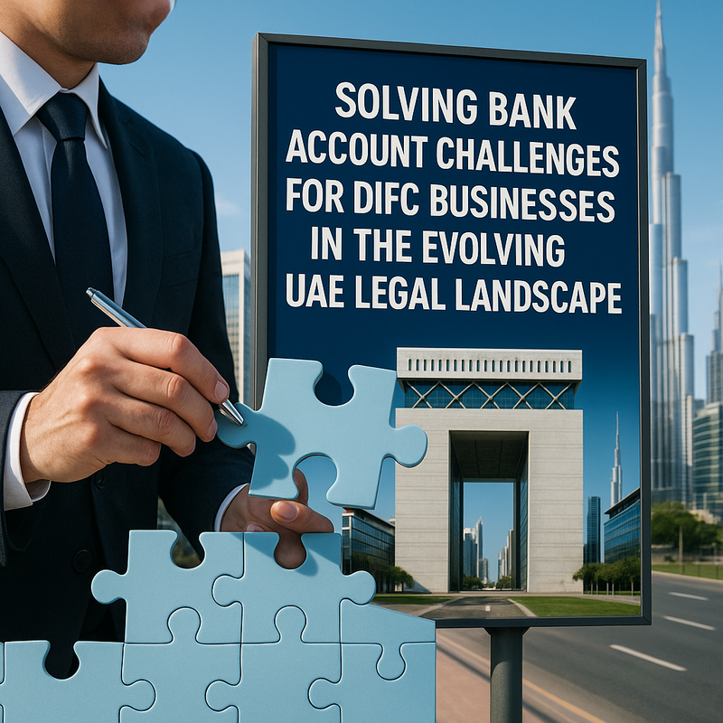 Businessperson reviewing compliance checklist for DIFC bank account documentation