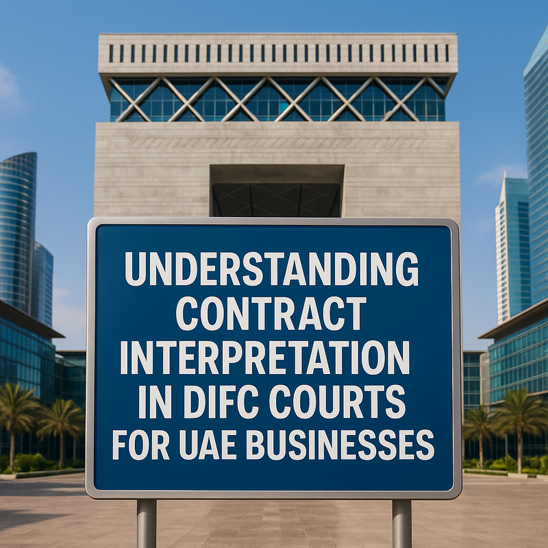 DIFC Courts contract compliance process flow diagram
