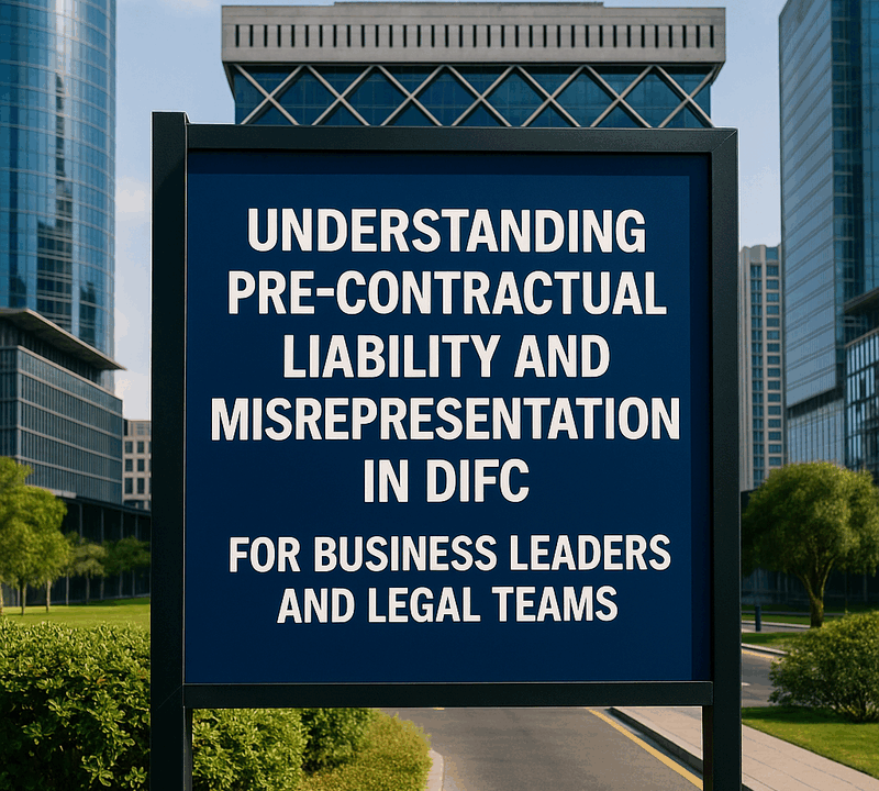 Understanding Pre-Contractual Liability and Misrepresentation in DIFC for Business Leaders and Legal Teams