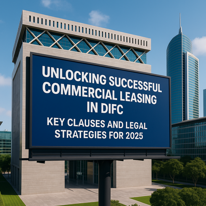 Modern DIFC commercial buildings representing UAE business environment for leasing analysis.