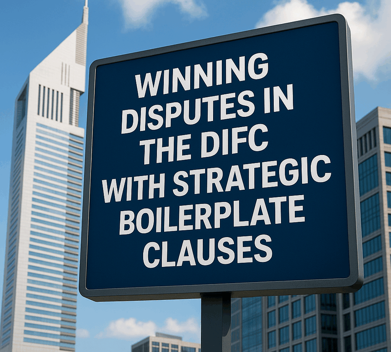Winning Disputes in the DIFC with Strategic Boilerplate Clauses