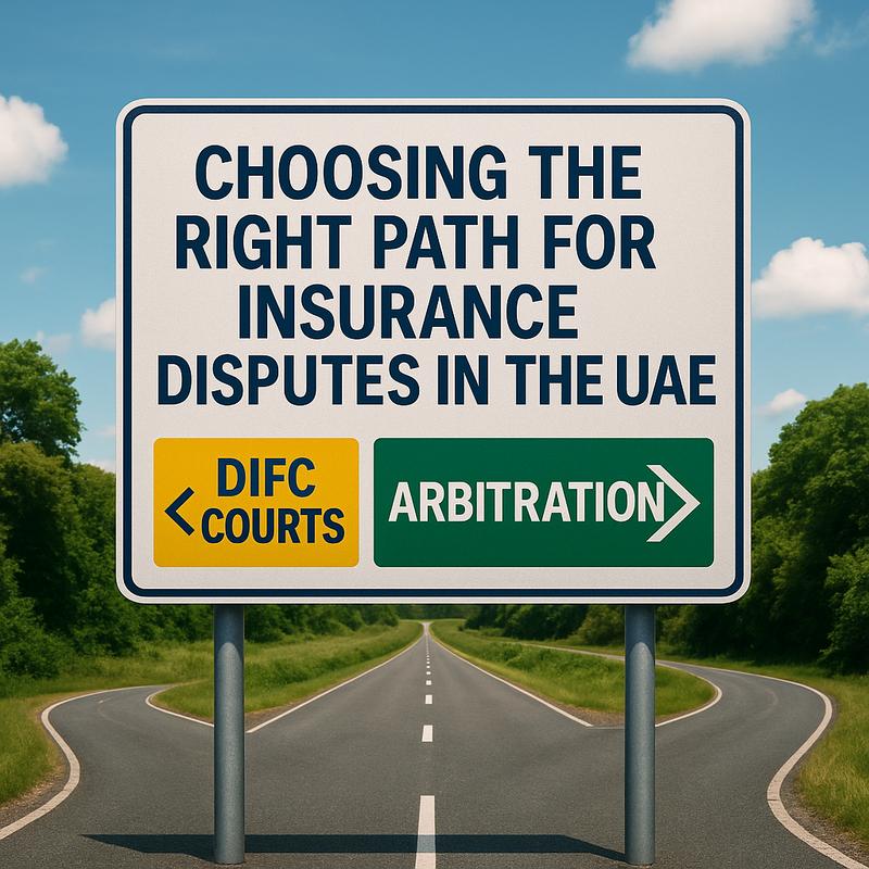 Comparison of DIFC Courts and Arbitration for UAE insurance dispute resolution