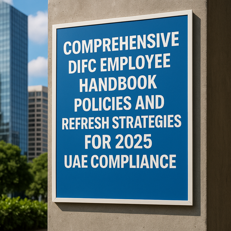 DIFC employee handbook compliance checklist with UAE law references