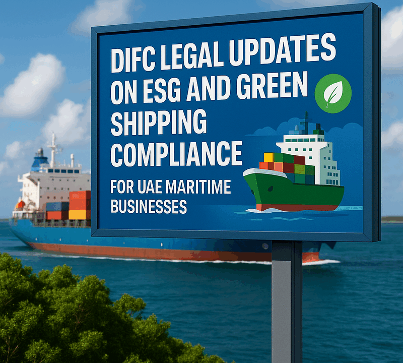 DIFC Legal Updates on ESG and Green Shipping Compliance for UAE Maritime Businesses