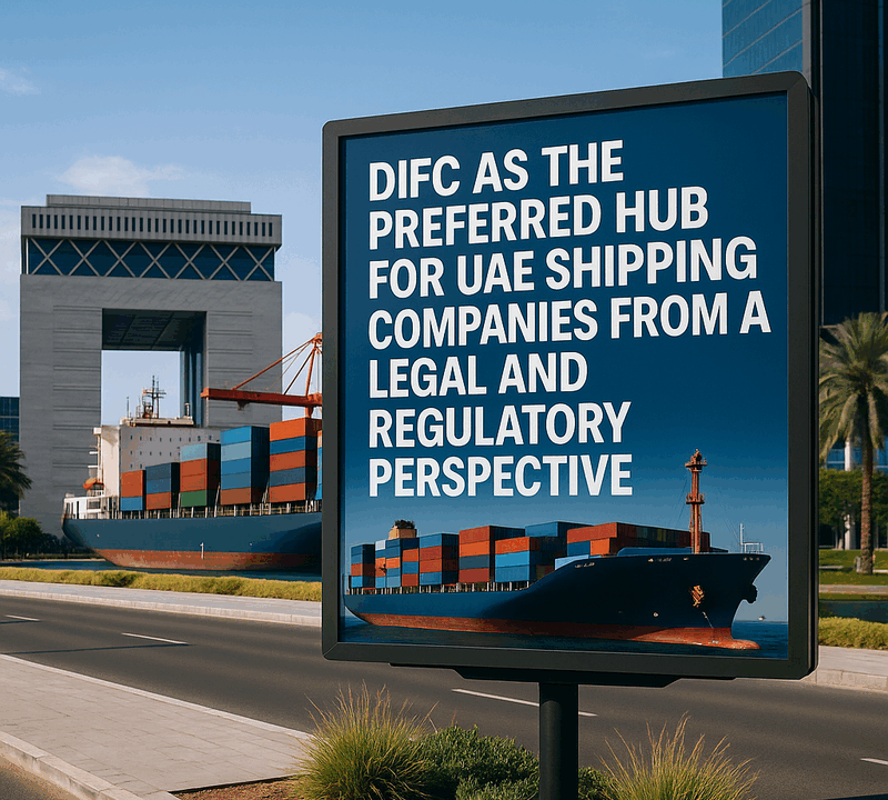 DIFC as the Preferred Hub for UAE Shipping Companies From a Legal and Regulatory Perspective