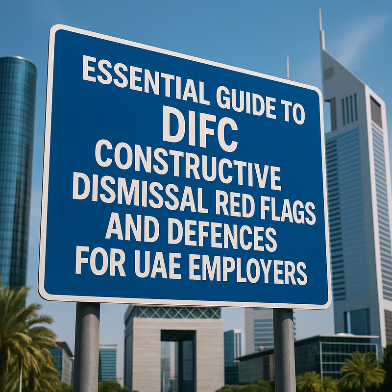 Corporate meeting in DIFC with HR reviewing employment contracts and legal compliance documents