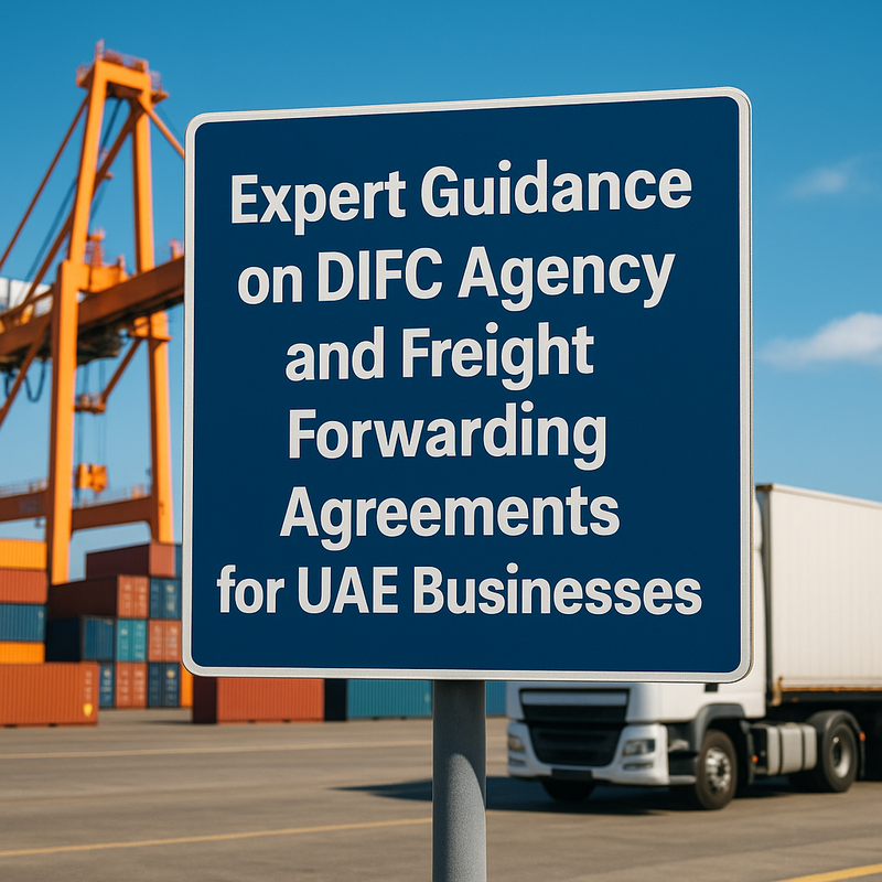Infographic contrasting DIFC and UAE federal agency law for contract drafting best practices