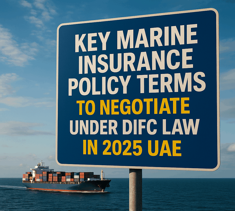 Key Marine Insurance Policy Terms to Negotiate under DIFC Law in 2025 UAE