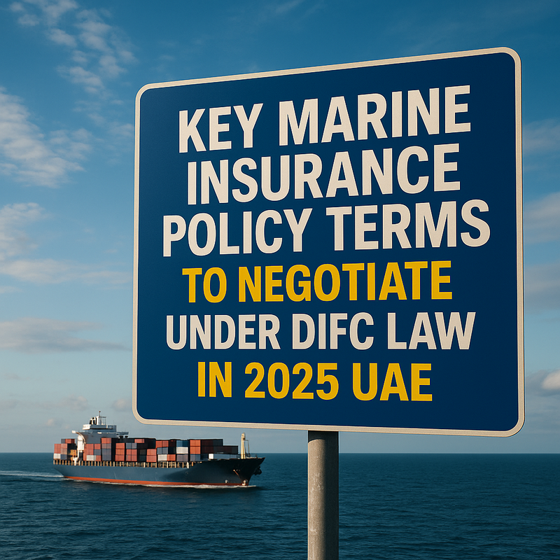 Marine insurance policy negotiation in UAE with DIFC law elements.