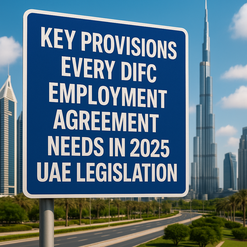 Legal consultants reviewing DIFC employment contract clauses in UAE office