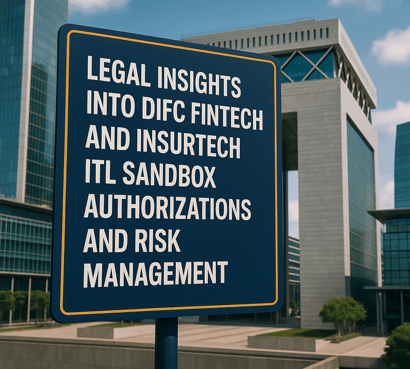 Legal Insights into DIFC FinTech and InsurTech ITL Sandbox Authorizations and Risk Management