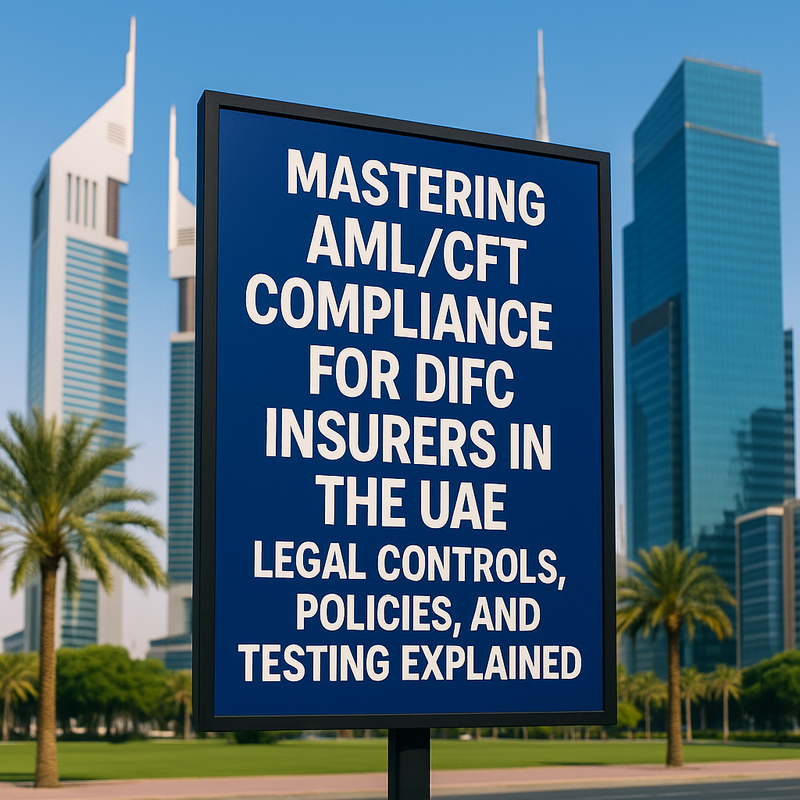 AML compliance checklist diagram for DIFC insurers in the UAE.