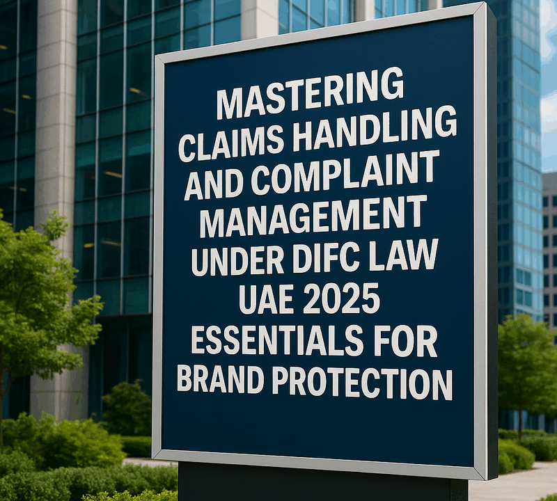 Mastering Claims Handling and Complaint Management under DIFC Law UAE 2025 Essentials for Brand Protection
